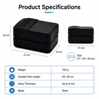 Nettoyeur magnétique double face pour aquarium, nettoyage en profondeur sans angle mort, solution d'élimination des algues, OEM/ODM, respectueux de l'environnement