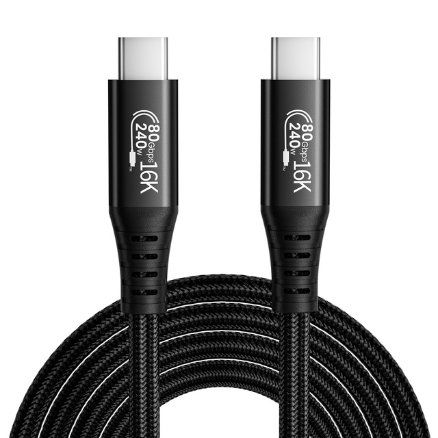 SYONG High-Speed 3.3Ft USB 5.0 Cable 16K60Hz 80Gpbs Data Transmission 240W Fast Charging Type C to Type C,MacBook Pro,iPad,Dell