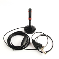 Antenne TV numérique HD 4K à gain élevé pour intérieur, avec base magnétique et amplificateur de signal, pour chaînes locales gratuites en TNT