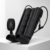 Botas de Compresión de Aire Inalámbricas de 6 Cámaras, Masajeador de Piernas Recargable, Sistema Profesional de Terapia de Drenaje Linfático Neumático