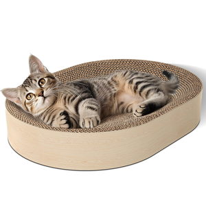 Rascador para Gatos Ovalado Clásico, Nido Todo en Uno, Duradero, Resistente al Desgaste, Antideslizante, Sin Desprendimiento, Extra Grande - Product Image 1