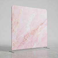 Mur d'images en tissu tendu personnalisé 8x8, cadre de toile de fond en tissu tendu pour stand photo, idéal pour salons professionnels et événements