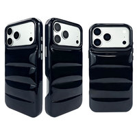 Coque de téléphone personnalisée avec logo 3D effet duvet, en PU brillant, antichute et antichoc, pour iPhone 18 17 16 15 Pro