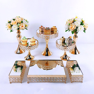 LANJO Elegant Multi Combination Dessert Cake Stand Set Detachable Design Iron <b>Table</b> Display Wedding Supplies <b>Low</b> MOQ China - Product Image 1