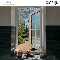 Finestra a Battente in Alluminio Multishades NFRC Minimalista con Telaio Ultra Sottile, Triplo Vetro Insonorizzato Low-E per Progetti Residenziali