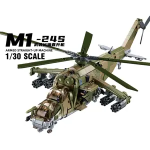 Máquina de helicóptero de transporte armado 3 em 1, bloco de construção de brinquedo B1137 MI-24S, tijolos compatíveis com marcas de liderança, 893 peças