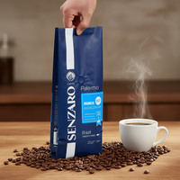 Sacs d'emballage pour café numériques personnalisés de 250g, 340g, 500g, 1kg avec valve et fermeture éclair, fond plat, pour noix et aliments secs