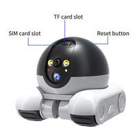 Nouveau design, moniteur intelligent sans fil classique pour animaux de compagnie en PVC, robot de suivi, vision nocturne HD, longue durée de vie de la batterie, station de charge automatique, chiens, oiseaux