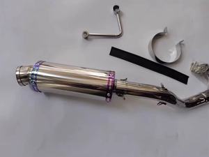 Tubo de Escape de Acero Inoxidable para Motocicleta, Compatible con Componentes Honda CT50, CT70, ST50 y ST70 - Product Image 4