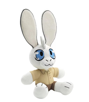 Peluche licorne lapin à longues oreilles mignonne avec tenue chemise, broderie fine, poupée en peluche, cadeau d'anniversaire pour enfants, décoration personnalisée OEM