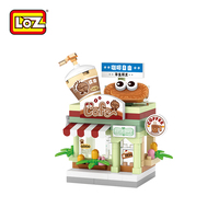 LOZ 8604 Ensemble de blocs de construction en plastique de 150 pièces, modèle miniature de magasin de bonbons Hansel Gretel, jouet