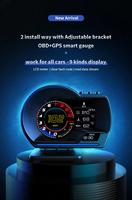 Compteur de vitesse universel OBD et GPS double système, affichage tête haute, jauge intelligente multifonction P6
