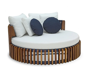 Chaises longues d'extérieur, mobilier de bord de piscine, lit de jour en <span class=keywords><strong>aluminium</strong></span>, mobilier de patio, chaise longue en corde, lit de repos en métal, mobilier d'extérieur, lit de soleil - Product Image 4