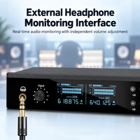 Système de monitoring sans fil double canal EM220 avec 2 récepteurs bodypack, synchronisation IR, entrée XLR, IEM pour l'audio de scène professionnel