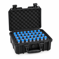 Boîte de transport portable pour échantillons avec support à tubes pré-découpé pour le transport de tubes à échantillons, l'échantillonnage sur le terrain clinique et le stockage en laboratoire