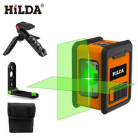 Machine de niveau Lazer faisceau vert 360 outil 2 lignes niveaux laser rotatifs étanchéité à chaud opération facile 2 lignes