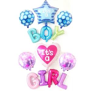Оптовая продажа, YH, набор шаров с надписью «Пол реб.», это украшение для вечеринки в честь рождения ребенка, мальчика и девочки