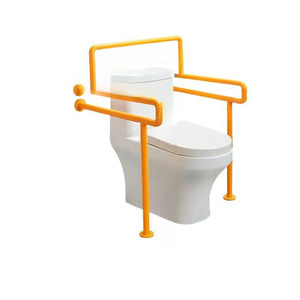 Barres d'appui de sécurité pour salle de bain, plaque en acier de 5 mm, pliable, antidérapante, pour toilettes et douche, avec fonction d'éclairage nocturne - Product Image 3