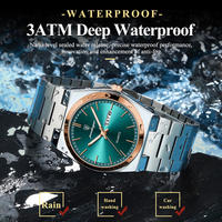 Jam Tangan Pria Poedagar 930 High-End Fashion Quartz dengan Tali Stainless Steel, Kasual, Sport, Tahan Air, Analog, Custom
