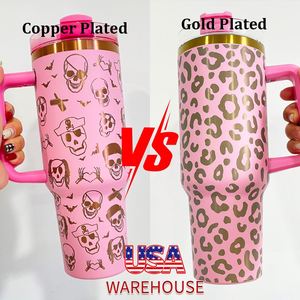Vaso Térmico Personalizado con Logotipo de 40 oz, Recubrimiento en Polvo H2.0, Aislamiento al Vacío, Chapado en Oro y Cobre, Taza de Café, Taza de Viaje Negra y Blanca - Product Image 4