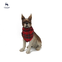 Classique Plaid Impression Coton Chien Bavoirs Mignon Pet Écharpe Bandana À La Mode Pet Vêtements Accessoire