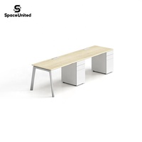 Bureau de travail et armoire de rangement combinés de style industriel SpaceUnited, bureau d'ordinateur en métal