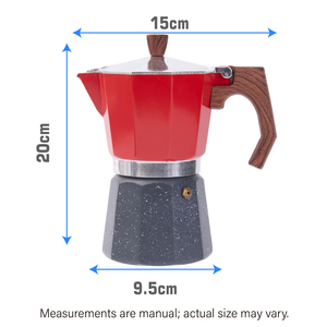 <span class=keywords><strong>Caffettiera</strong></span> Moka Rossa in Alluminio con Manico in Legno, per Espresso da Fornello, con <span class=keywords><strong>Valvola</strong></span> di Sicurezza per il Rilascio della Pressione - Product Image 2