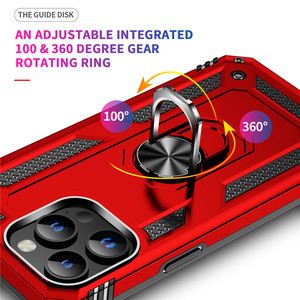 1 में 2 दोहरी परत कवच Kickstand अंगूठी धारक कार माउंट काले फोन के मामले में iPhone के लिए 11 12 13 13 14 15 प्रो मैक्स - Product Image 4