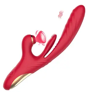 Neue Stimulation Klitoris G-Punkt Klappe Saugen Teleskop Schub Big Rabbit Vibrator