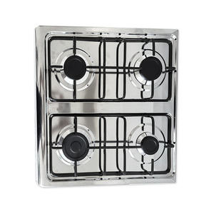 Gewerblicher Gasherd Freistehend 4 Brenner Gusseisen-Kochfeld mit Deckel Gasbetrieben Tragbar für Outdoor und Haushalte - Product Image 3