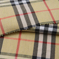 Tissu en coton tissé teint en fil, polyester-coton à carreaux pour vêtements, doublures et chemises