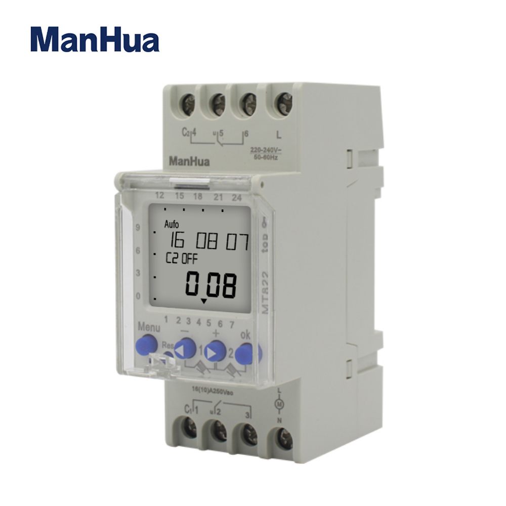 ManHua MT822 Random Clock Timer Switch - Dual Channel 16A