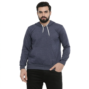 Hot Selling Men's Polyester/Cotton Fleece Pullover <b>Hoodie</b> Custom Made Breathable Quick Dry Unique Style Autumn Winter - Product Image 1