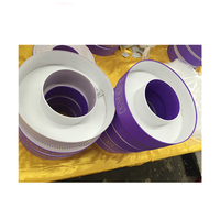 Boîte d'emballage pour macarons en papier d'art rond en carton de qualité alimentaire, taille personnalisée, pour 20 macarons, avec intérieur en PET