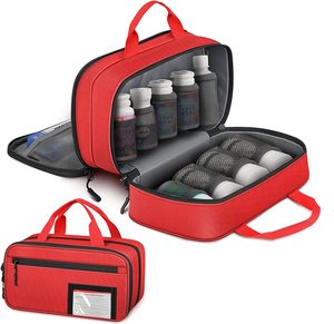 Bolsa <span class=keywords><strong>de</strong></span> Almacenamiento <span class=keywords><strong>de</strong></span> Medicamentos, Botiquín <span class=keywords><strong>de</strong></span> <span class=keywords><strong>Primeros</strong></span> <span class=keywords><strong>Auxilios</strong></span> <span class=keywords><strong>de</strong></span> Gran Capacidad, Organizador <span class=keywords><strong>de</strong></span> Pastillas para el Hogar y Viajes, Práctica Bolsa <span class=keywords><strong>de</strong></span> Transporte (Solo la Bolsa) - Product Image 1