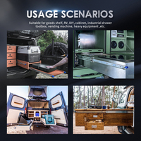 Glissières de tiroir réglables robustes AOLISHENG à extension complète avec roulement à billes, montage latéral, pour camping-car, appartement, cuisine, salle de sport, charge de 120 kg