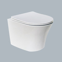 Medyag Toilette suspendue au mur en céramique pour salle de bain Toilette sanitaire à laver Piège à P Ensemble de Toilette Placard d'eau Toilette