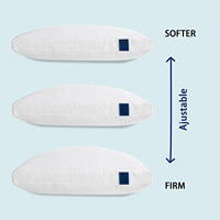 Oreiller hybride réglable personnalisé |   Rembourrage alternatif moelleux pour sandwichs, en coton et mousse à mémoire de forme
