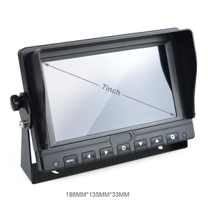 Moniteur robuste 7 pouces 2 canaux pour système de recul pour camions, remorques, fourgonnettes, camions à chevaux, tracteurs agricoles, chariots élévateurs - Product Image 5