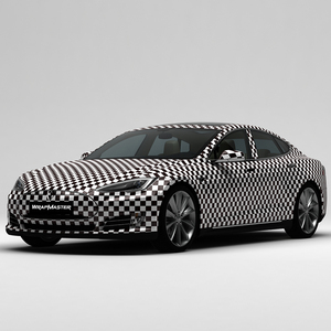 WRAPMASTER 1.52*20m Vinilo Adhesivo para Automóviles Negro <span class=keywords><strong>Blanco</strong></span> Personalizado, Película Protectora para Vehículos 5*65 pies - Product Image 1