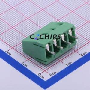 DB128V-5.0-4P-GN-S Screw Terminal Block Through hole Component (THT),P=5mm Connector 1x4P 5mm Green Through Hole - Product Image 2