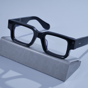 Monture de lunettes optiques carrées rétro en acétate épais, sur mesure, pour hommes et femmes - Product Image 5