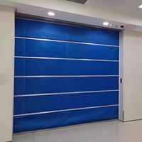 Porte roulante composite ignifuge sur mesure à double rail, double rideau, motorisée, pour la sécurité incendie, vente en gros