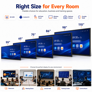 Tableaux blancs interactifs numériques intelligents pour salles de classe, écrans tactiles 4K de 65, 75, 85 et 100 pouces - Product Image 4