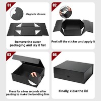 Boîte en papier pliable portable personnalisée avec fermeture magnétique, gaufrage, pelliculage mat, dossiers en papier couché, impression offset