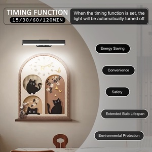 Juego de 2 Lámparas LED Inalámbricas Regulables para Cuadros, con Batería, Magnéticas, con Temporizador, para Pared, 3 Niveles de Iluminación, para Exhibición de Arte, Sala de Estar - Product Image 5