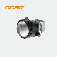 GCAR Projecteur de phare de voiture fiable pour usage quotidien, 3 pouces R6 Ultra 75W Bi LED, lentille de projecteur avec prisme TIR et double réflecteur, assemblage optique