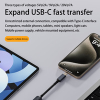 Adaptateur d'alimentation universel pour ordinateur portable 140W 5V 9V 20V DC femelle vers USB C Type C PD, câble de charge rapide pour Macbook