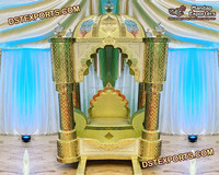 Doli de mariage doré en bois traité, style marocain, pour entrée de la mariée, portable, taille personnalisée, Royaume-Uni