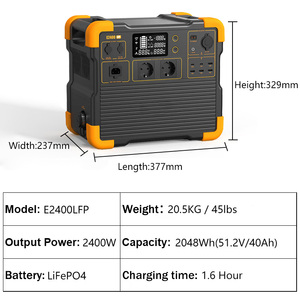Central Eléctrica de Emergencia para Camping con Certificación CE, Batería de 2400W y 2048Wh para Uso Doméstico de Respaldo - Product Image 6